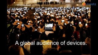 A global audience of devices.
What We Build
 