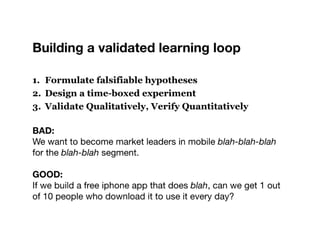 Building the lean startup   startupifier