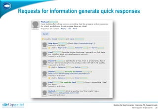 Requests for information generate quick responses




                                      Building the New Connected Ent...