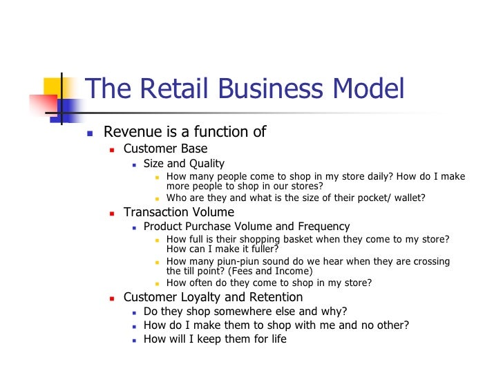 Building the Retail BusinessOpportunities and Challenges