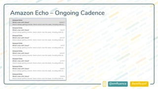 #emflconf@emfluence
Amazon Echo – Ongoing Cadence
 