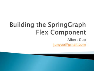 Building the SpringGraph Flex Component Albert Guo junyuo@gmail.com 