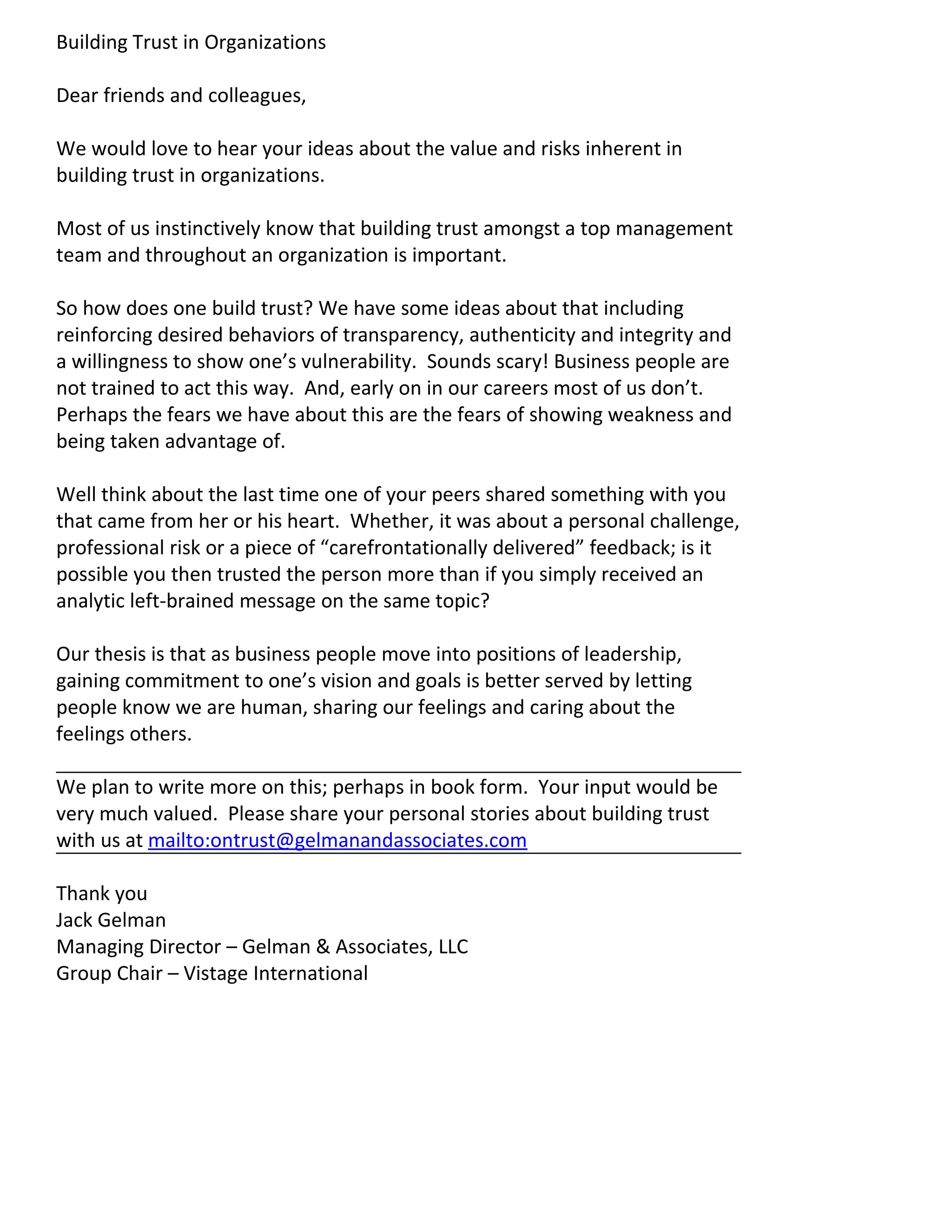 Building Trust Through Empathy: A Writing Sample - g1057hi