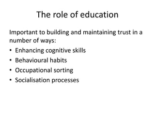 Building Trust Through Education | PDF