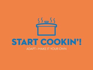 START COOKIN’!
ADAPT + MAKE IT YOUR OWN
 