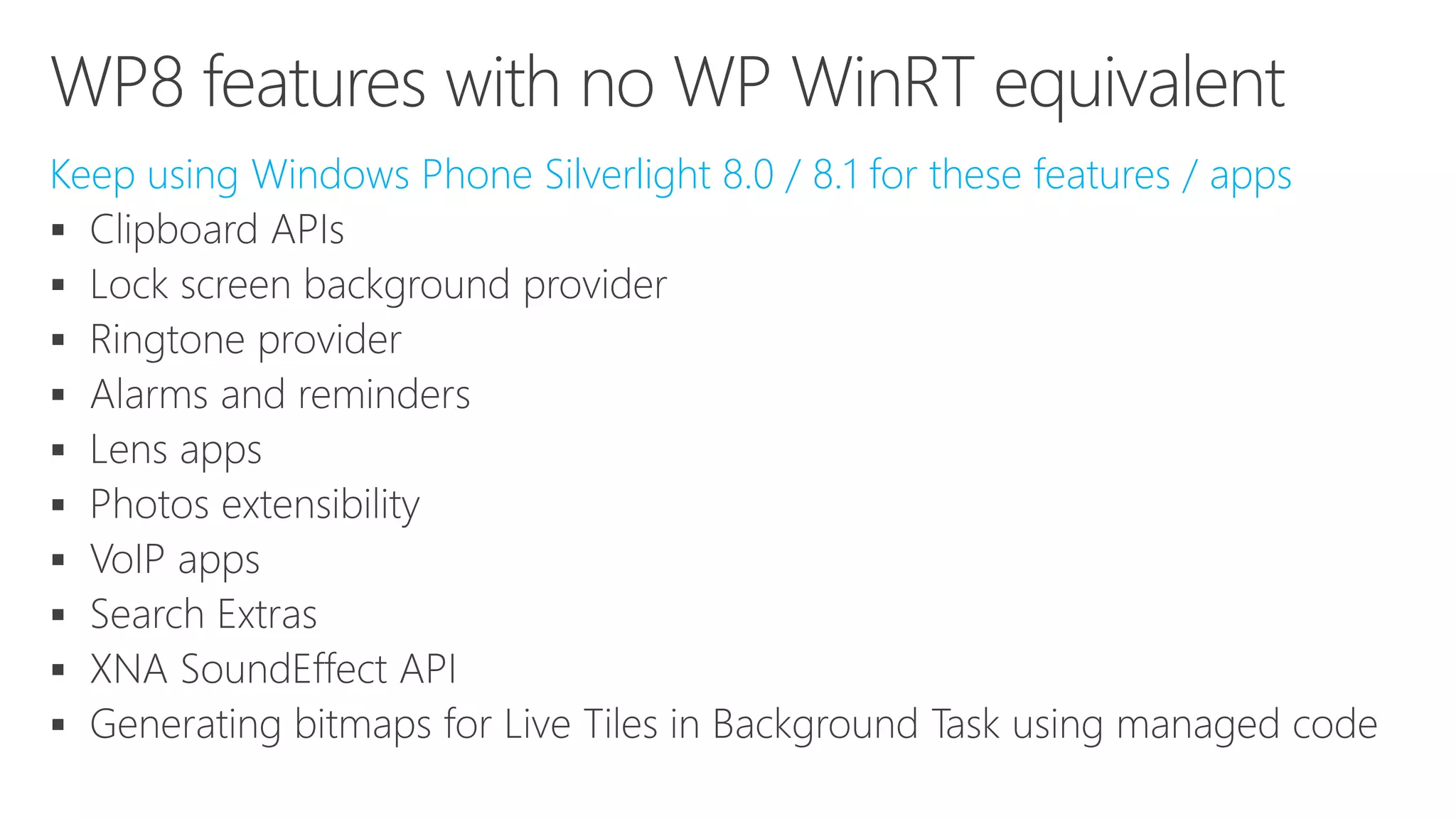 80% exact same XAML 20% custom
Common SignatureOptimized
DatePicker
TimePicker
CommandBar
Button
CheckBox
RadioButton ProgressBar
Slider
ToggleSwitch
Hub
Pivot
ListView
GridView
AppBar
SysTray
 