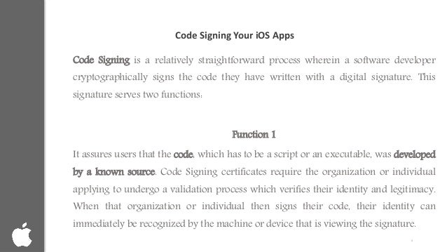 Building Up iOS App Identity with Code Signing Certificate