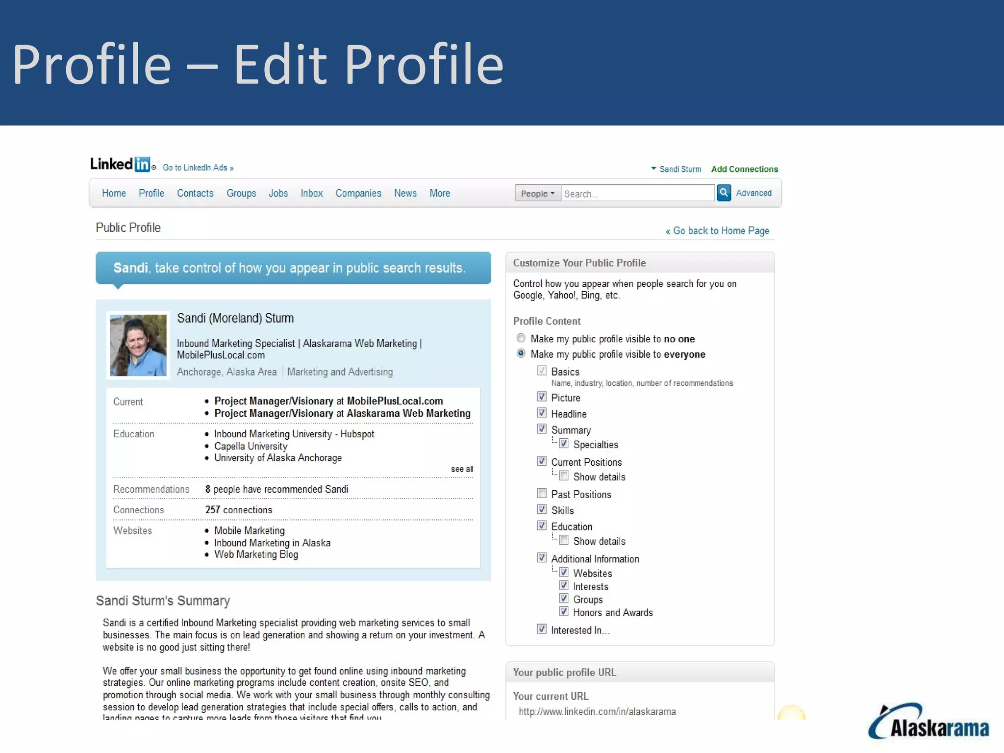 Profile – Edit Profile  