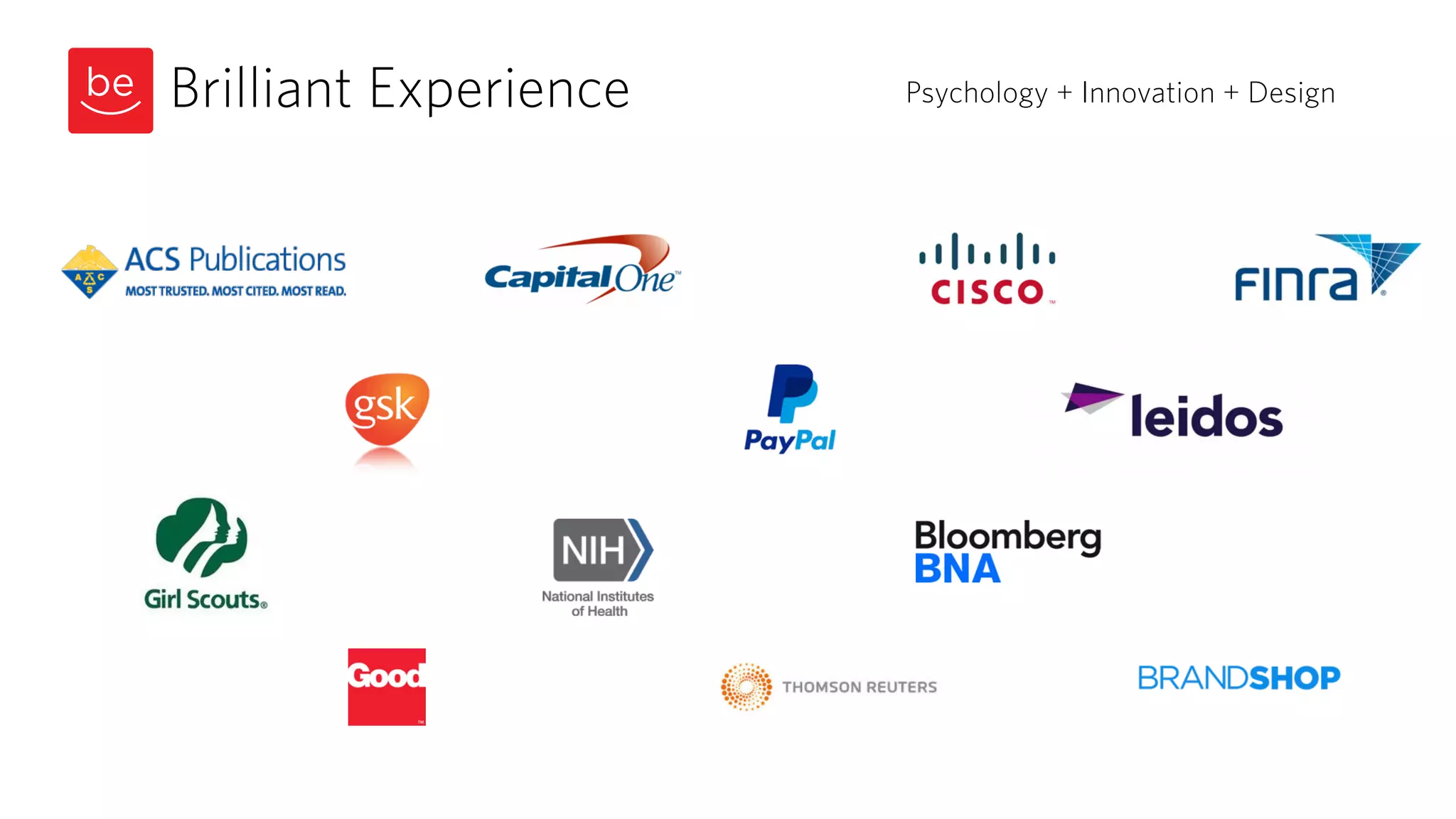 Brilliant Experience Psychology + Innovation + Design
 