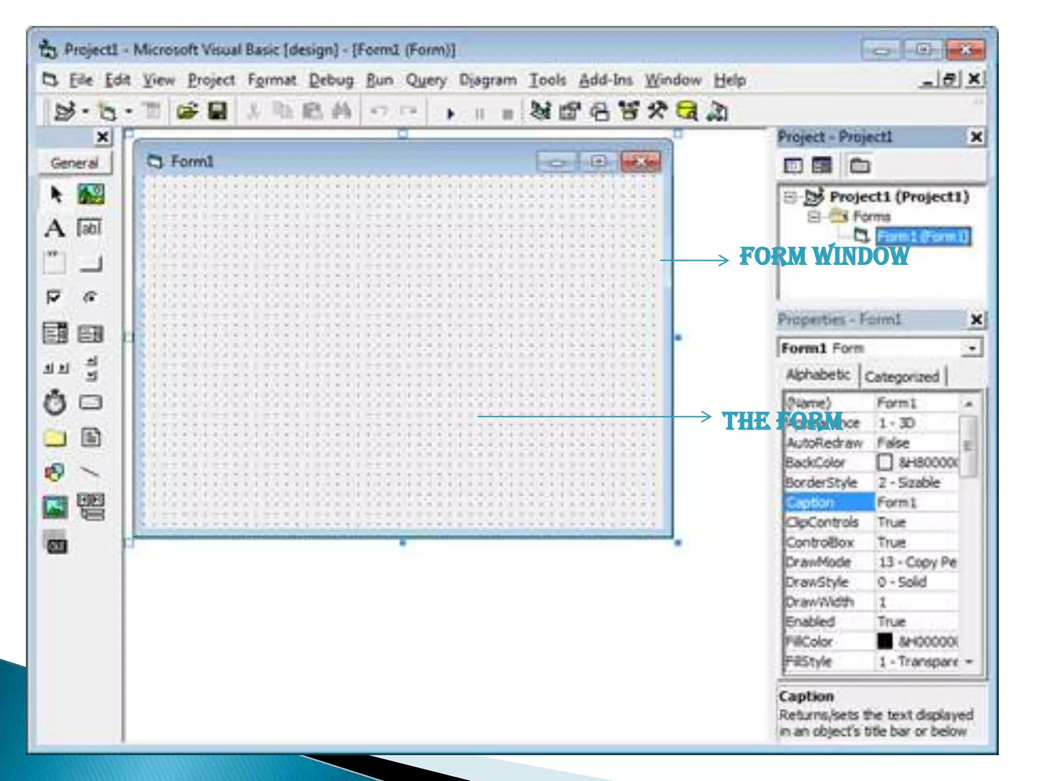 Form window The form 