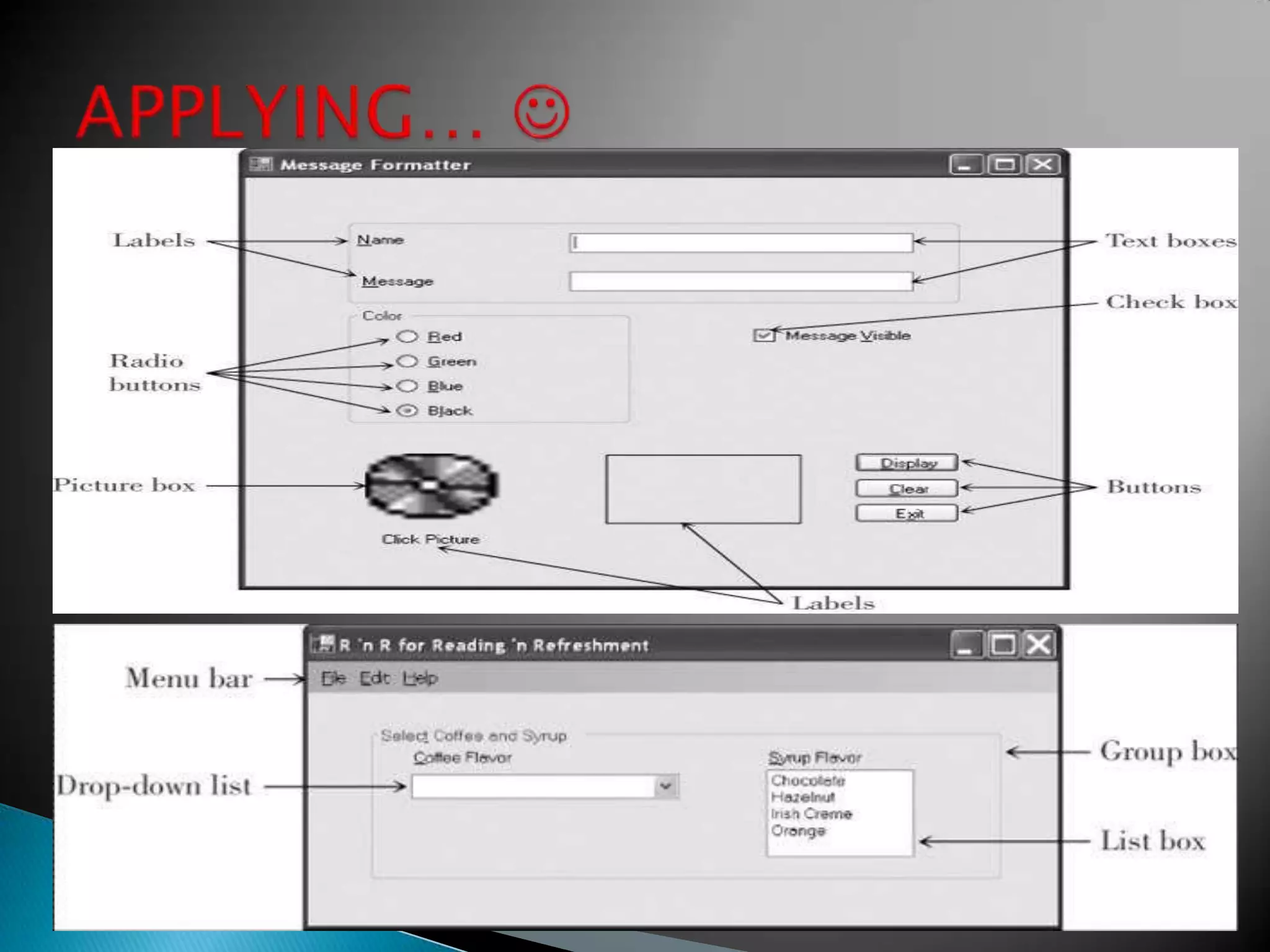 Building visual basic application