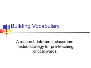Building vocabulary | PPT