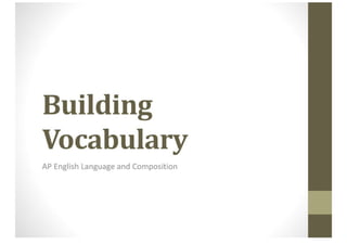 Building Vocabulary