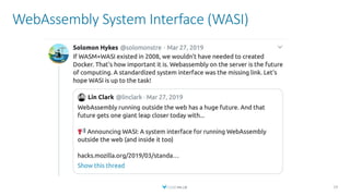 WebAssembly System Interface (WASI)
19
 