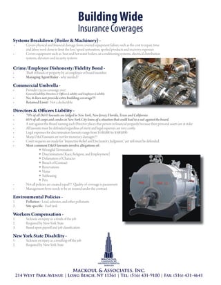 Building Wide Ins Coverages