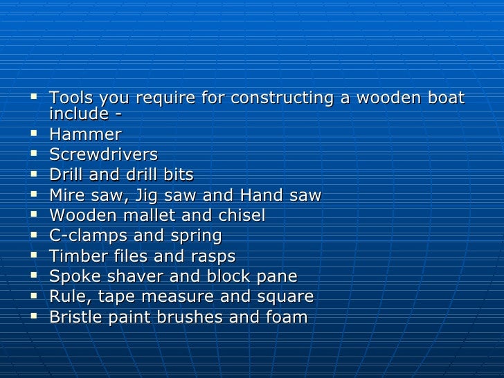 building wood boats