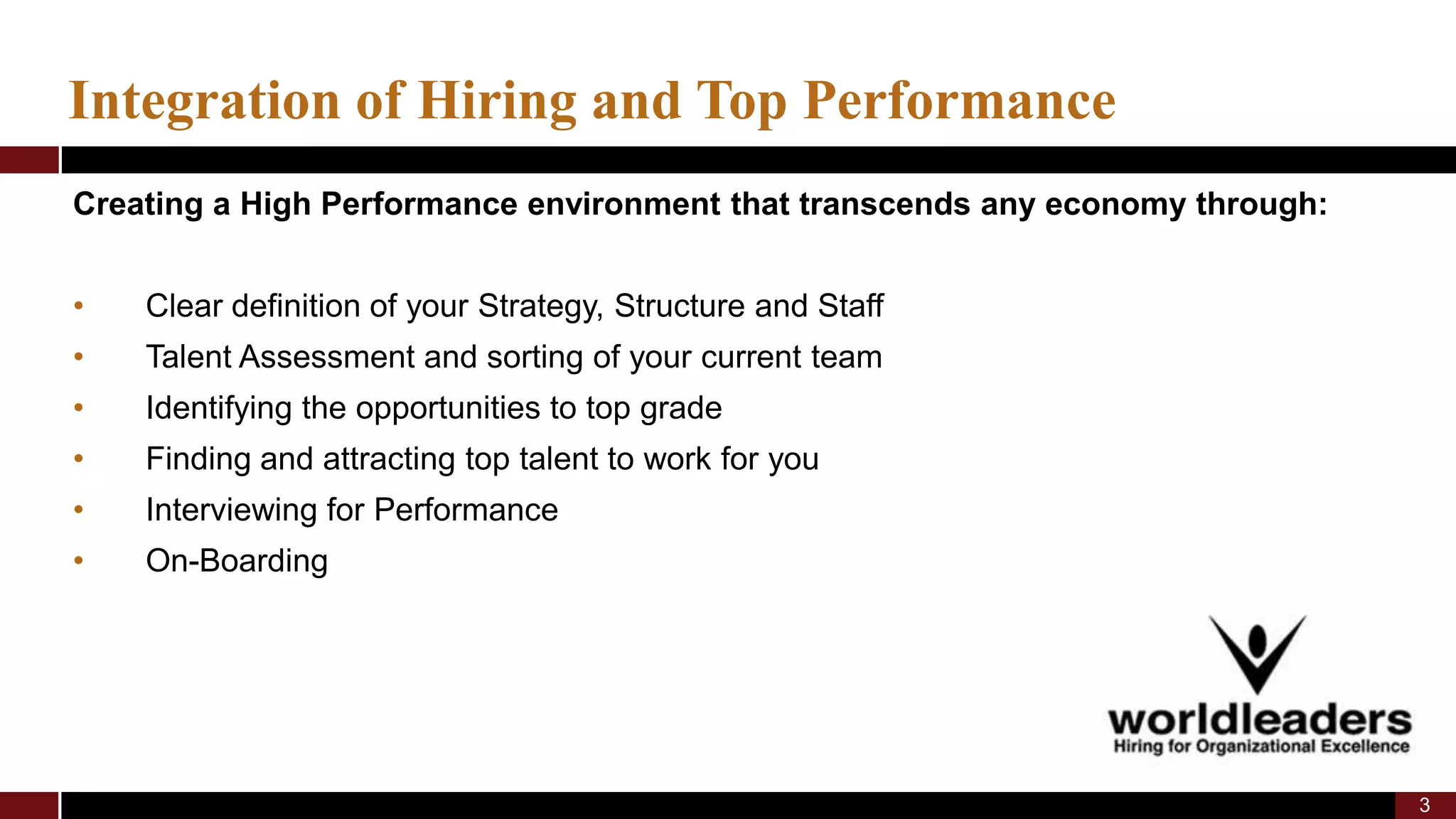 Building World Class Teams May 2009