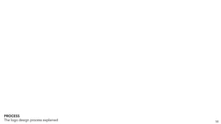 58
PROCESS
The logo design process explained
 
