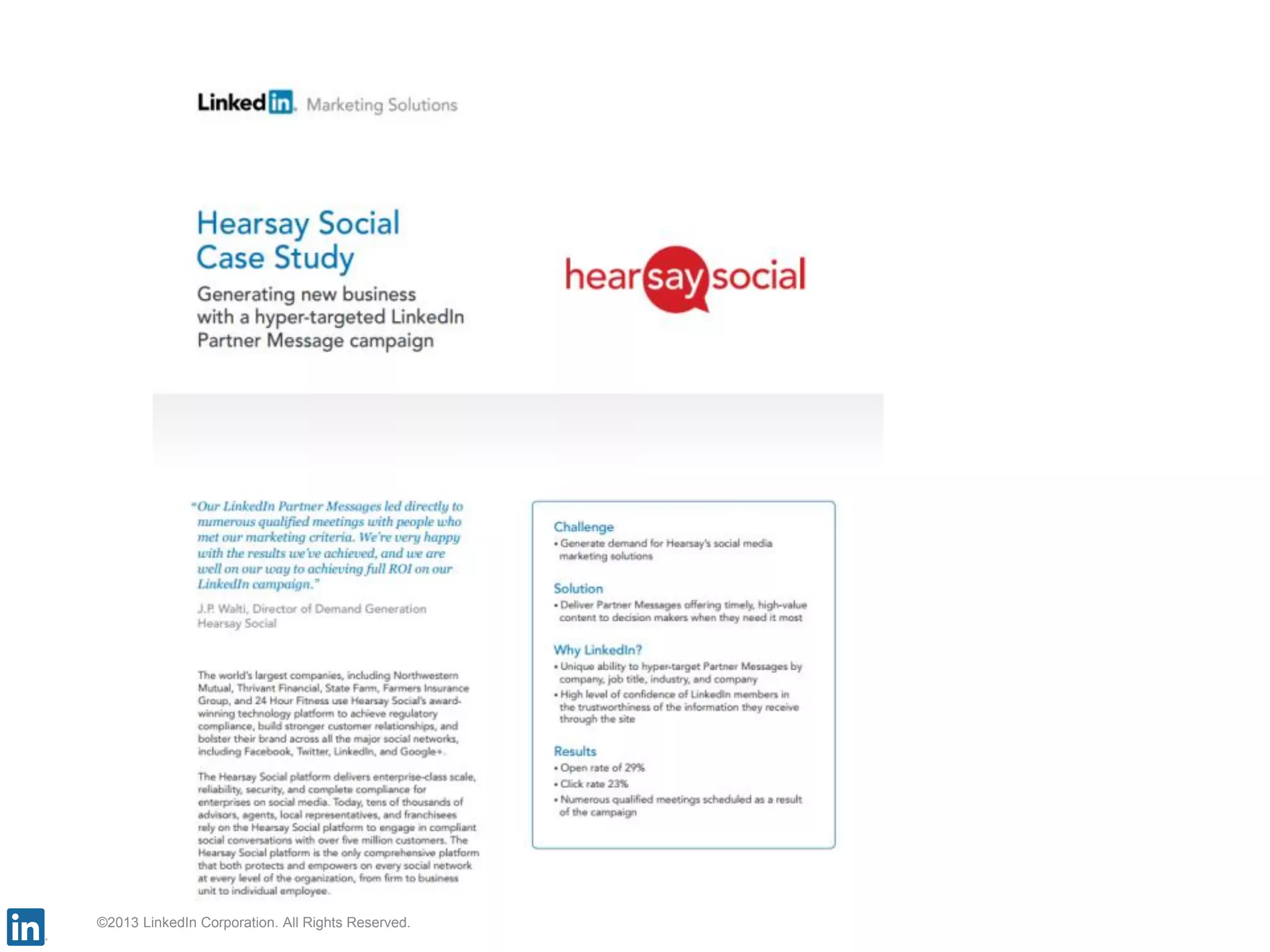 ©2013 LinkedIn Corporation. All Rights Reserved.
 