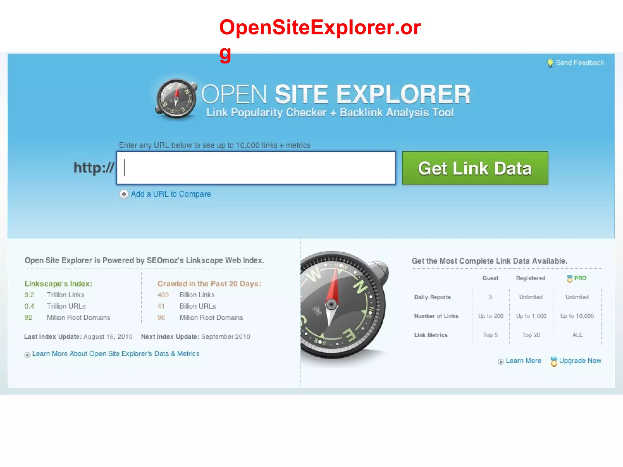 OpenSiteExplorer.org 