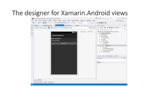 The designer for Xamarin.Android views
 