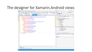 The designer for Xamarin.Android views
 