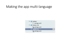 Making the app multi-language
 