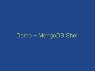 Building Your First MongoDB App ~ Metadata Catalog
