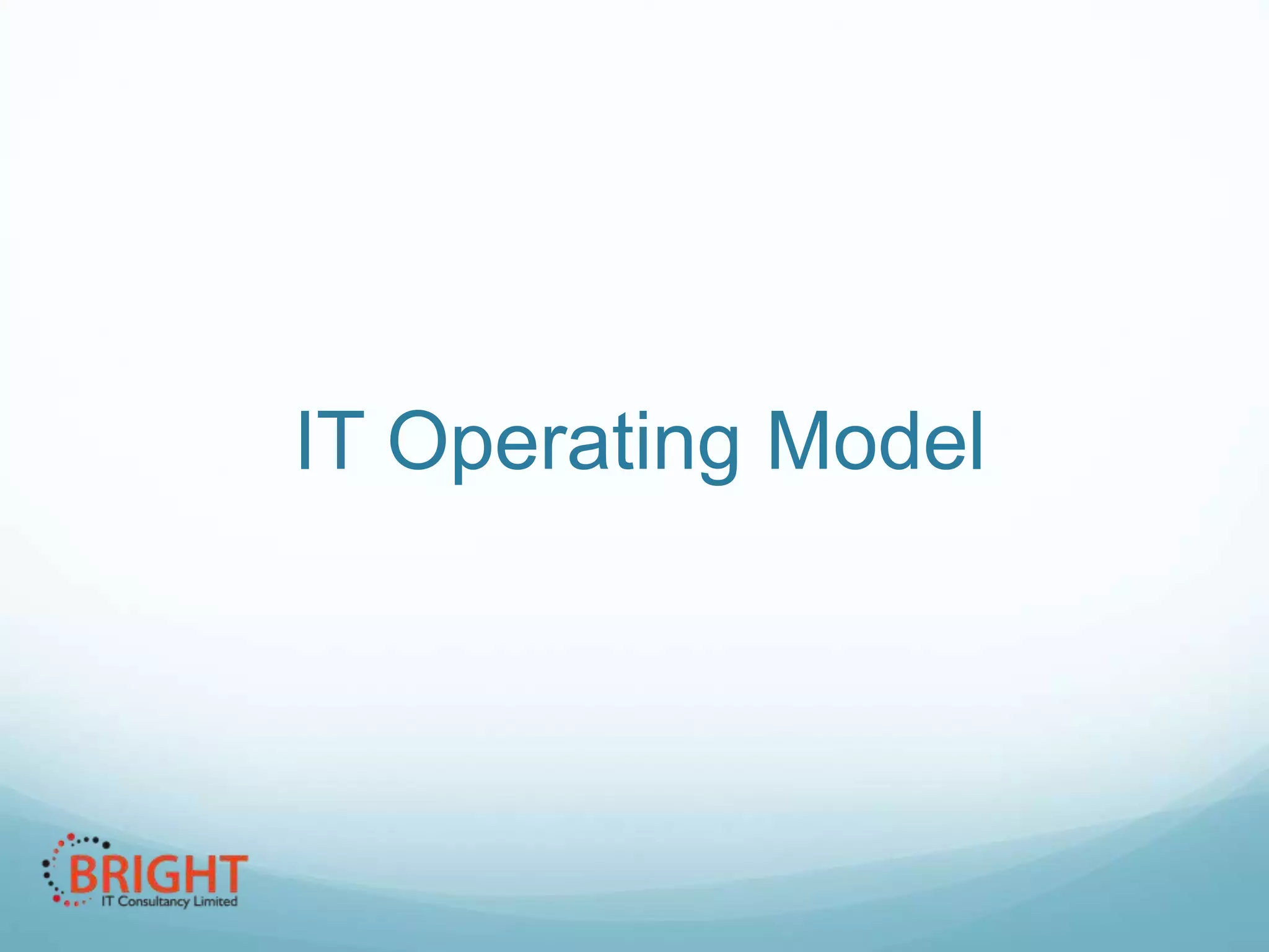 IT Operating Model

 