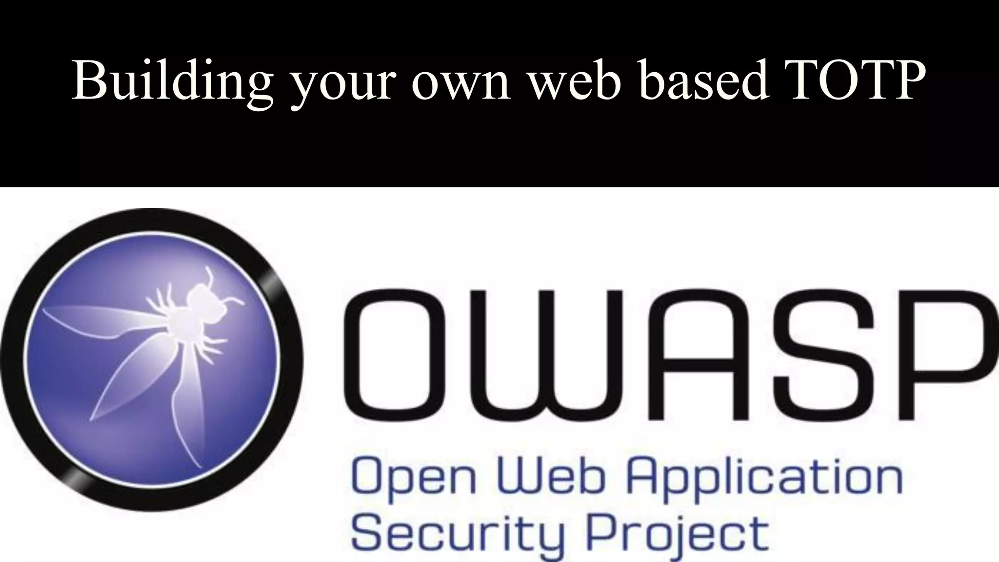 Building your own web based TOTP 