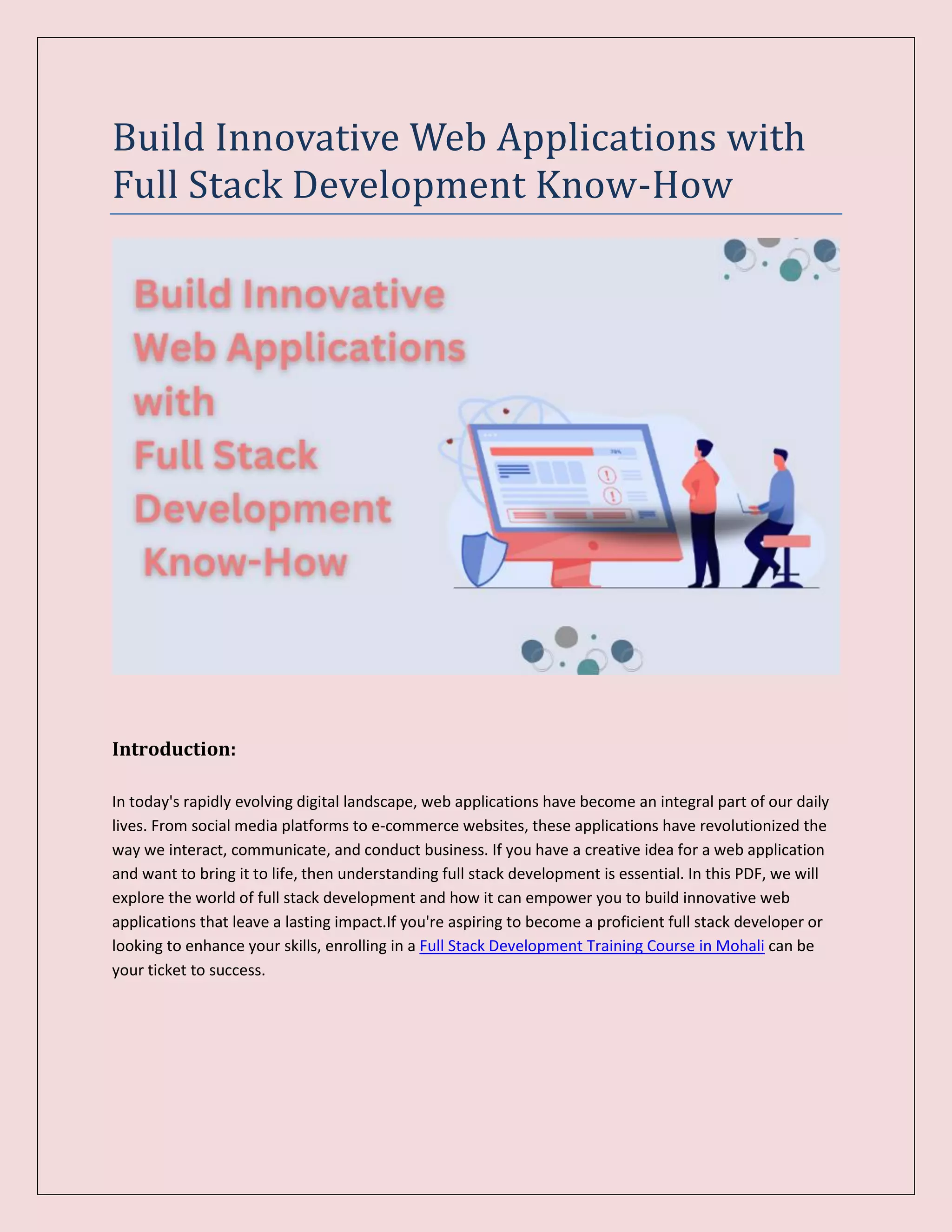 Build Innovative Web Applications with Full Stack Development Know -123.pdf