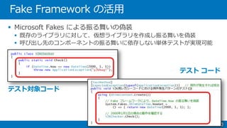 


テスト対象コード
テスト コード
 
