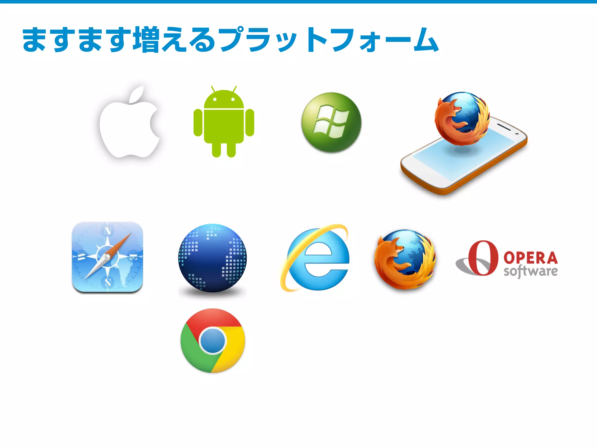 ますます増えるプラットフォーム
 