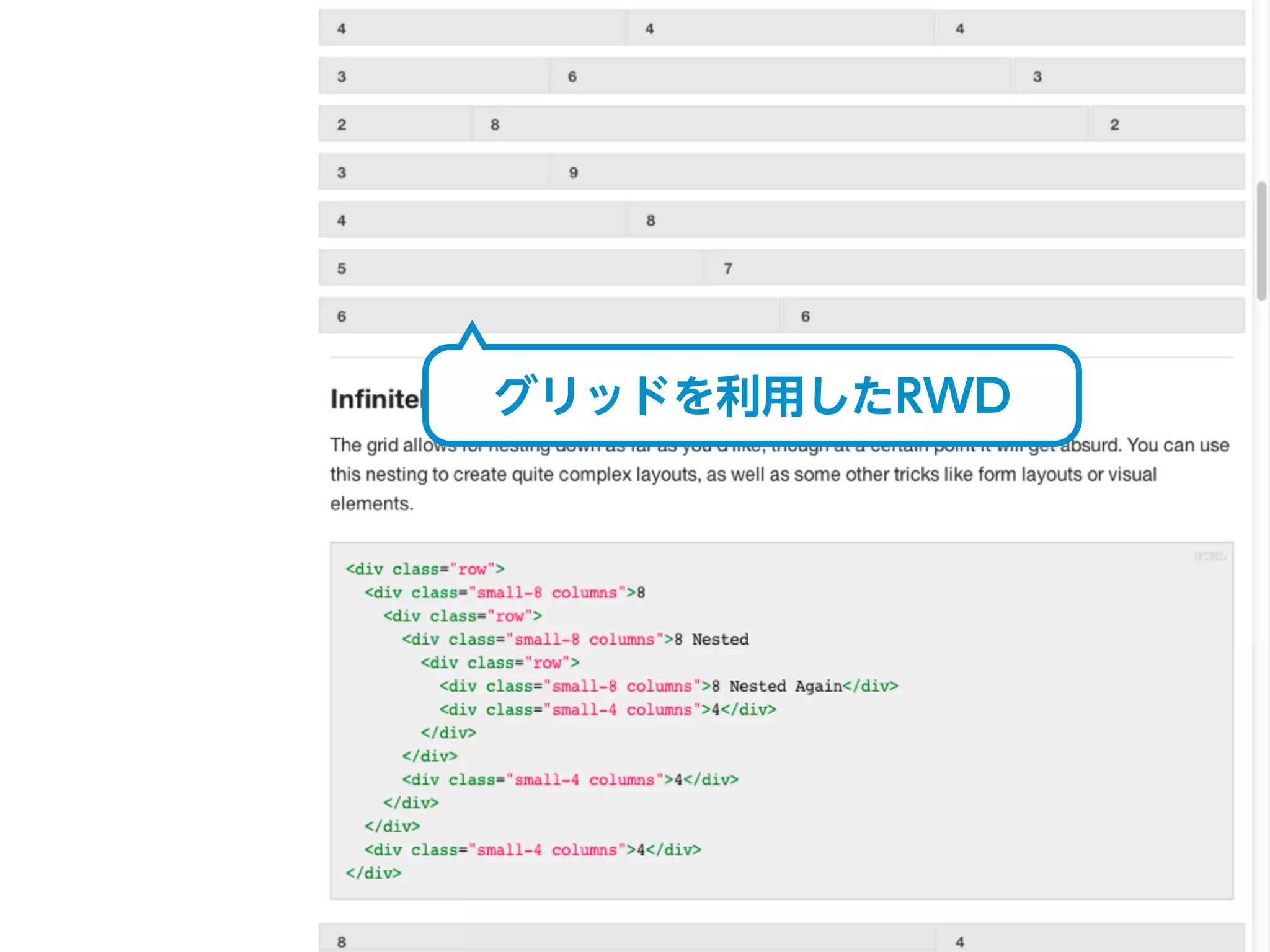 グリッドを利用したRWD
 