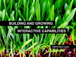 Building and Growing Interactive Capabilities
