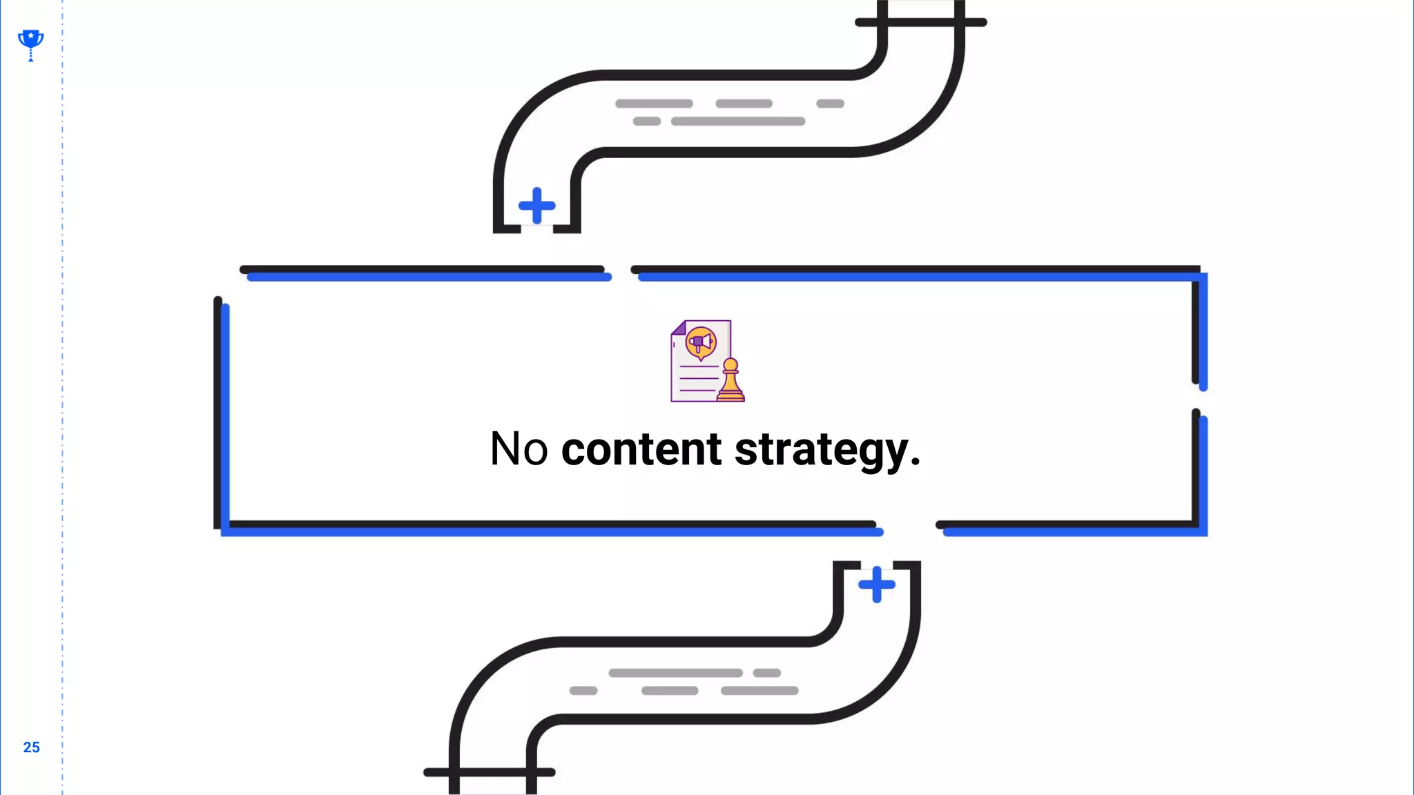 25
25
No content strategy.
 