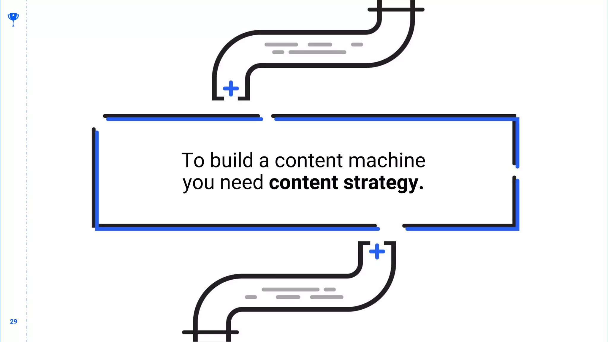 29
29
To build a content machine
you need content strategy.
 