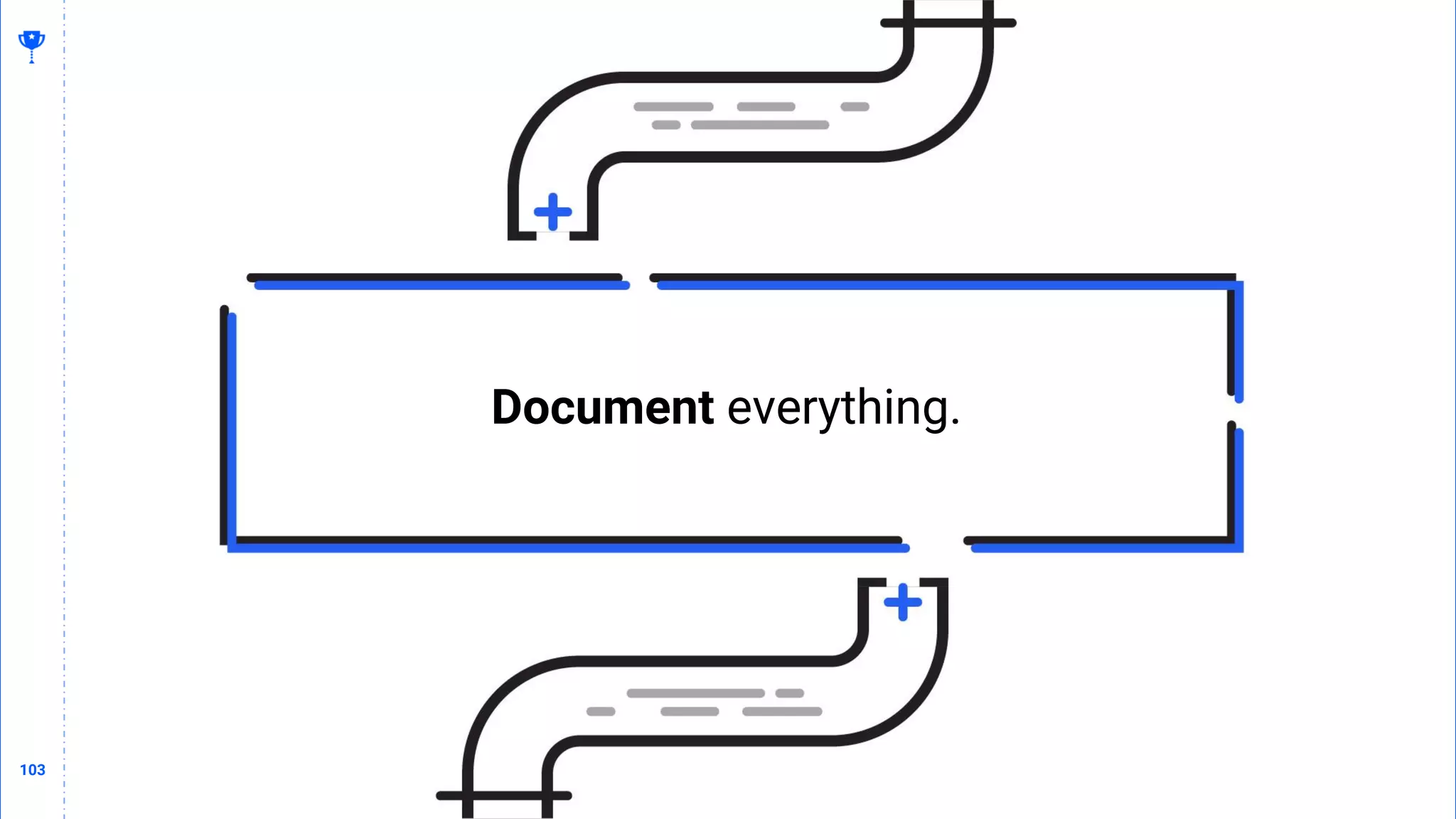 103
103
Document everything.
 