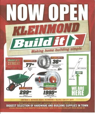 Kleinmond Buildit - Opening Specials