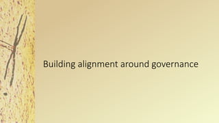 Building alignment around governance
 