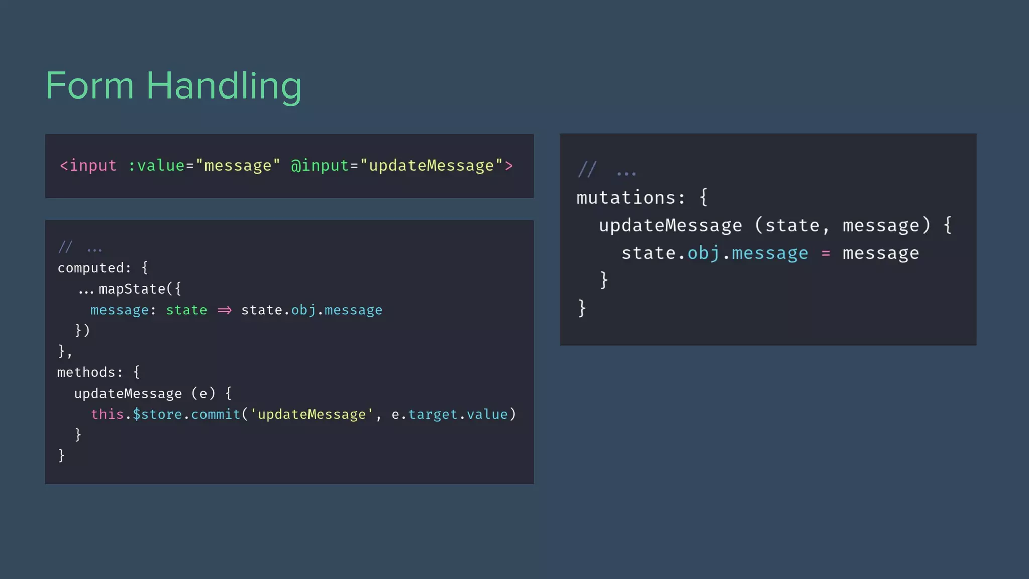 Form Handling
 