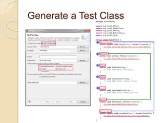 Generate a Test Class
 
