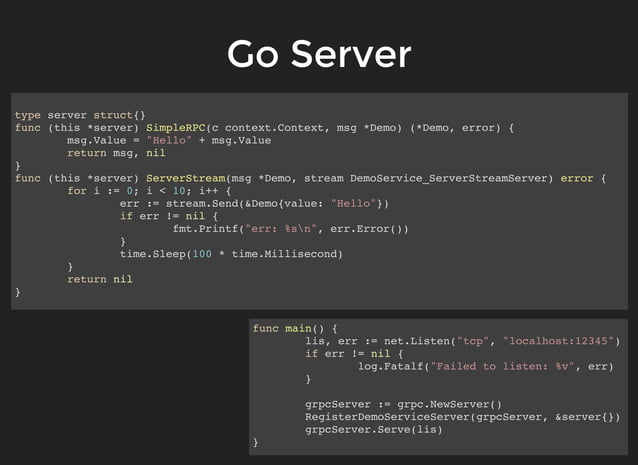 Build microservice with gRPC in golang | PPT