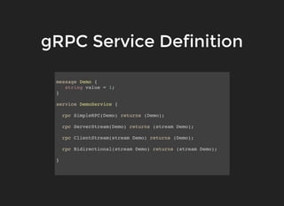 Build microservice with gRPC in golang