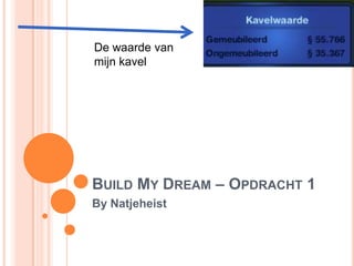 De waarde van
mijn kavel




BUILD MY DREAM – OPDRACHT 1
By Natjeheist
 