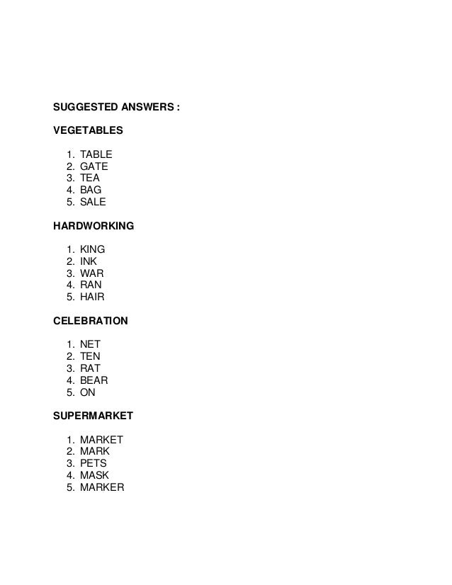 Build New Words From Other Word