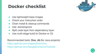 Docker Order Build optimization mechanisms in GitLab and Docker | PPTX