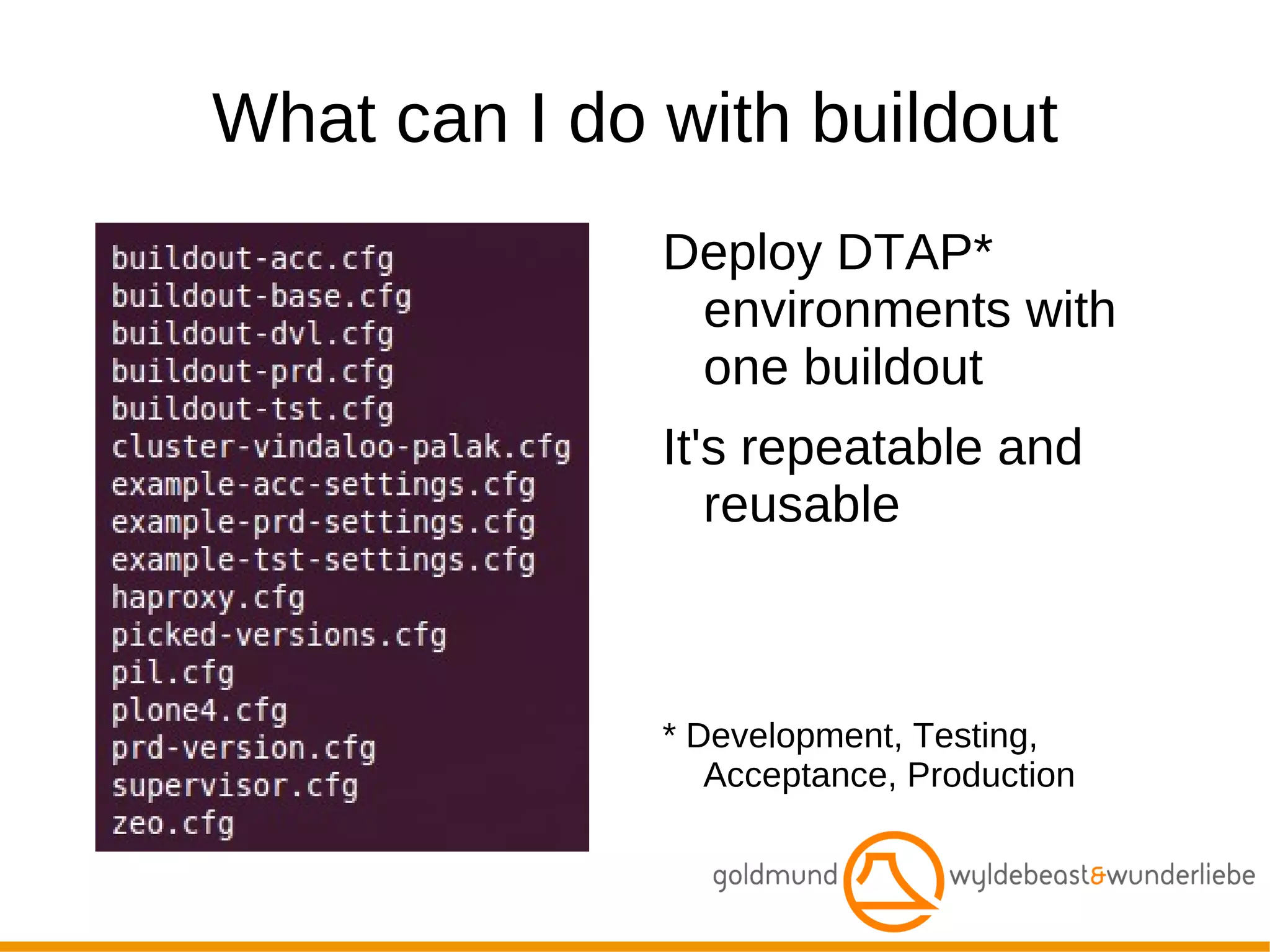 What is buildout and what can I do with it? 