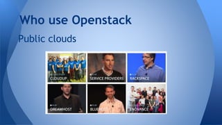Public clouds
Who use Openstack
 
