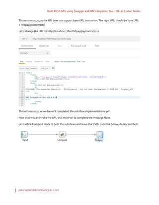 Build REST API's using Swagger and IBM Integration Bus IIB v10 | PDF